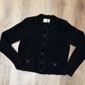 Joie Black Button-Up Cardigan
